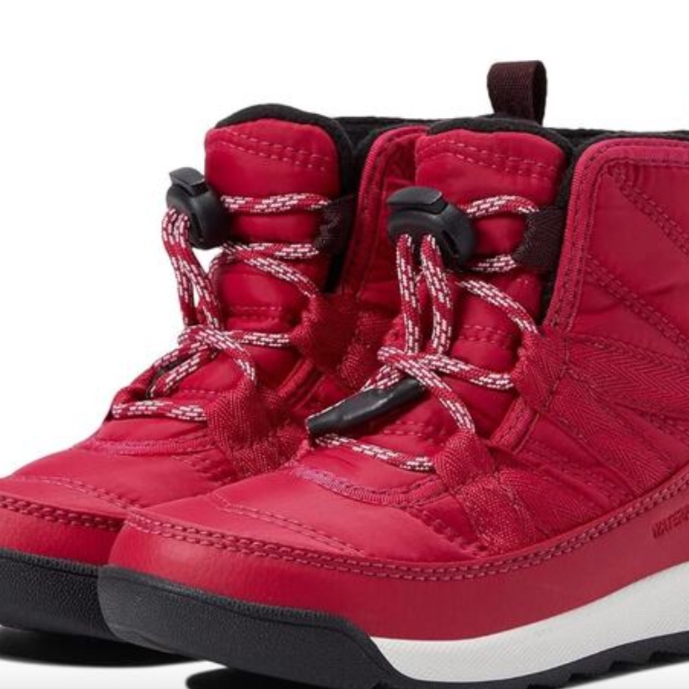 SOREL WHITNEY II SHORT LACE UP TOGGLE PUFFY WINTER BOOT IN RASPBERRY SIZE 7 EUC